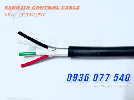 Cáp Sangjin 4x0.5 mm2 - Cáp điều khiển Sangjin RVV