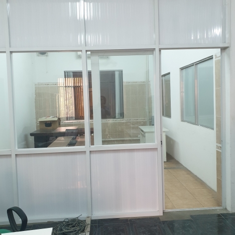 Vách nhôm kính cửa lùa