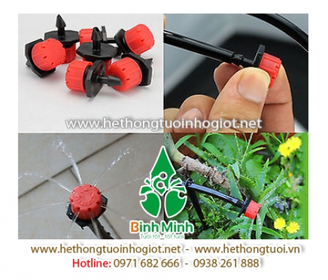 Hệ thống tưới nhỏ giọt, nhỏ giọt bù áp, nhỏ giọt 8 tia,nhỏ giọt quấn quanh gốc giá bán hệ thống tưới