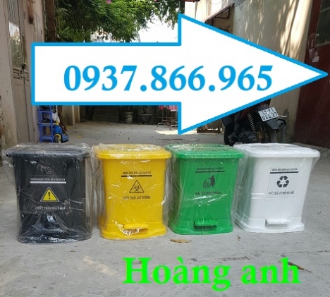 Bán các loại thùng rác y tế tại hà nội, thùng rác 15l có chân đạp