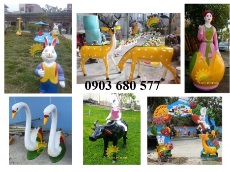 Cung cấp tượng vườn cổ tích cho trường mầm non, khu vui chơi, công viên