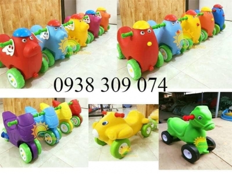 Đồ chơi xe chòi con gà, bập bênh cho bé mầm non