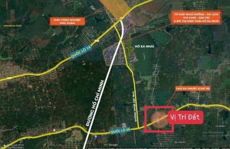 Cần tiền - Bán Gấp đất Thổ cư - gần chợ gần trường - Thích hợp kinh doanh - KDC Ea Knuec