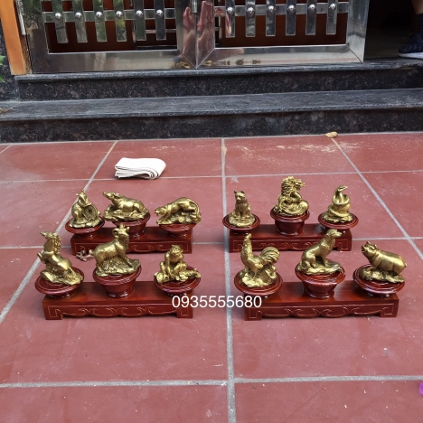 Giao lưu bộ con giáp bằng đồng đúc nguyên khối hàng sưu tầm