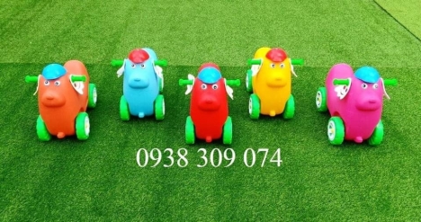 Đồ chơi xe chòi con gà, bập bênh cho bé mầm non