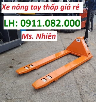 Cung cấp xe nâng tay thấp 3 tấn giá rẻ tại an giang- xe nâng tay càng dài- lh 0911082000