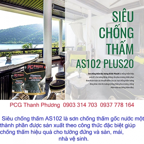 Siêu chống thấm azusa AS102 Plus siêu co giãn.Chống thấm tường hiệu quả