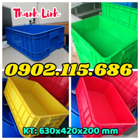Thùng nhựa công nghiệp, hộp nhựa đặc, thùng nhựa đựng link kiện, sóng nhựa bít, sóng nhựa đặc cao 20