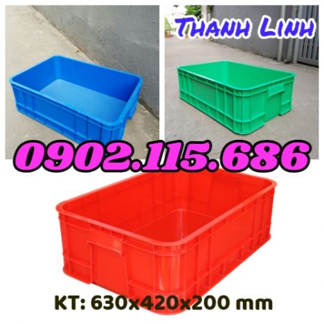 Thùng nhựa công nghiệp, hộp nhựa đặc, thùng nhựa đựng link kiện, sóng nhựa bít, sóng nhựa đặc cao 20