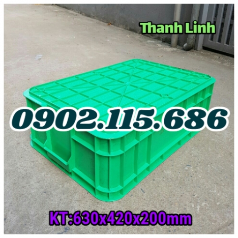 Thùng nhựa công nghiệp, hộp nhựa đặc, thùng nhựa đựng link kiện, sóng nhựa bít, sóng nhựa đặc cao 20