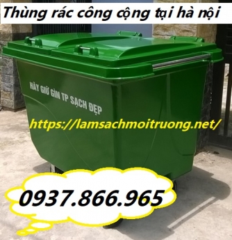 Cung cấp thùng rác nhựa 660l công nghiệp, thùng rác tại công sở, thùng rác trong công viên