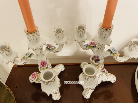 Giao lưu đôi tay nến hàng sứ bỉ