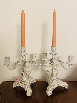 Giao lưu đôi tay nến hàng sứ bỉ