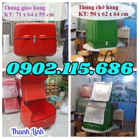 Thùng ship hàng tại Hà Nội, thùng giao hàng loại lớn, thùng giao đồ ăn, thùng ship hàng chuyển phát