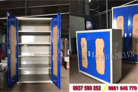 Một số mẫu tủ treo đồ nghề 2 cánh dùng trong nhà máy