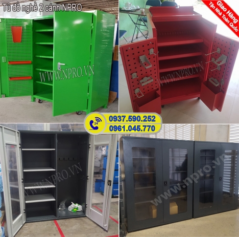 Một số mẫu tủ treo đồ nghề 2 cánh dùng trong nhà máy