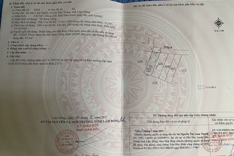 Bán Đất TT Liên Nghĩa 1,55 tỷ 6x19m DT 110,7m2 Thổ Cư 75,6m2 (Đất Ven Đà Lạt)