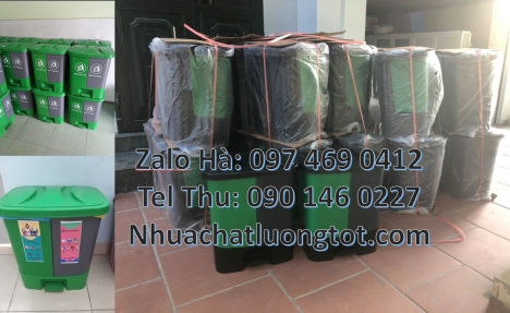 Thùng rác 3 ngăn nắp lật, sọt sác, thùng rác giá sỉ Sỉ lẻ thùng rác hữu cơ, thùng rác đạp chân 2 ngă