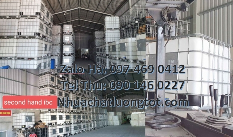 Tank 1000L đựng chất phụ gia thực phẩm, bồn nhựa 1000l đựng axit, Tank IBC 1000 lít, Thùng IBC 1000l