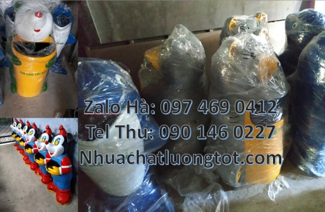 thùng rác công cộng, thùng rác cá heo, thùng rác cá chép, thùng rác gấu trúc, thùng rác chuột mic