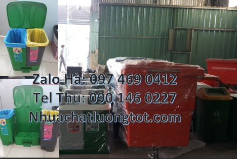 Thùng rác 3 ngăn nắp lật, sọt sác, thùng rác giá sỉ Sỉ lẻ thùng rác hữu cơ, thùng rác đạp chân 2 ngă