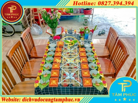 Dịch vụ bày trí mâm cúng đầy tháng, thôi nôi trọn gói tại Cần Thơ