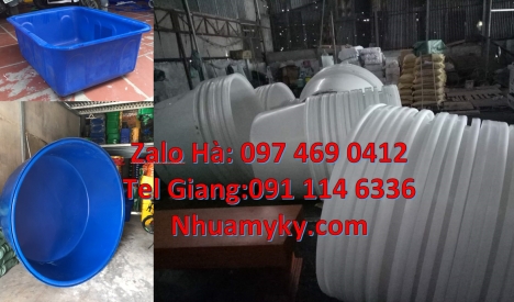 Thùng nhựa chữ nhật dung tích lớn, thùng nhựa tròn có nắp đậy, thùng nhựa đựng nước sinh hoạt giá rẻ