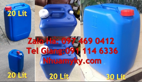 can nhựa 30 lít đựng thực phẩm, can nhựa 30 lít dẹp đựng axit, can 25l đựng tinh dầu, can dẹp 30 lí