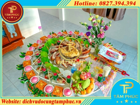 Dịch vụ bày trí mâm cúng đầy tháng, thôi nôi trọn gói tại Cần Thơ