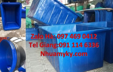 Thùng nhựa chữ nhật dung tích lớn, thùng nhựa tròn có nắp đậy, thùng nhựa đựng nước sinh hoạt giá rẻ