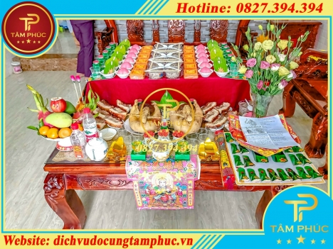 Dịch vụ bày trí mâm cúng đầy tháng, thôi nôi trọn gói tại Cần Thơ