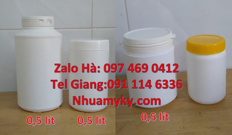 Hủ nhựa 2kg nắp garenty, Hủ nhựa 1kg nắp vặn. Hũ hóa chất giá rẻ. hũ hdpe giá rẻ Giá bán hũ 1.5kg hd