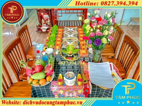 Dịch vụ bày trí mâm cúng đầy tháng, thôi nôi trọn gói tại Cần Thơ