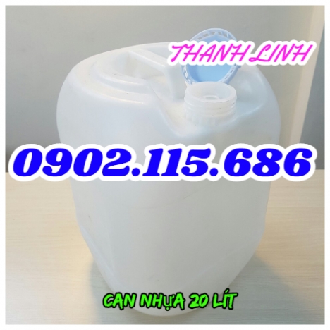 Can nhựa nguyên sinh, can nhựa 20 lít, can đựng hóa chất, can nhựa 20 lít màu xanh, can nhựa mới, ca