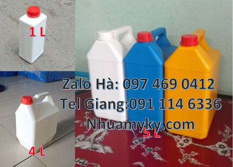 Can 2l đựng nước xả vải, can 0.5 lít đựng phân bón, Can nhựa 10 lít đựng dung môi, Can 1 l hdpe đựng