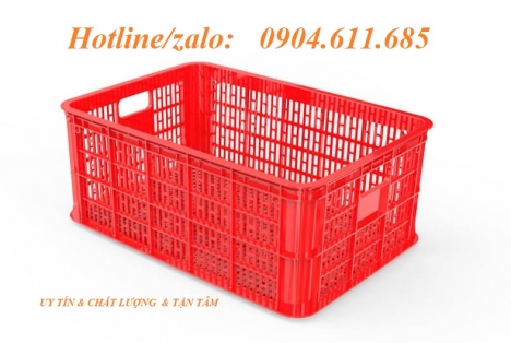 Sọt nhựa công nghiệp đựng hàng hóa, bển bỉ, chất liệu nhựa an toàn