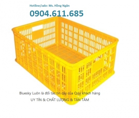 Sọt nhựa công nghiệp đựng hàng hóa, bển bỉ, chất liệu nhựa an toàn