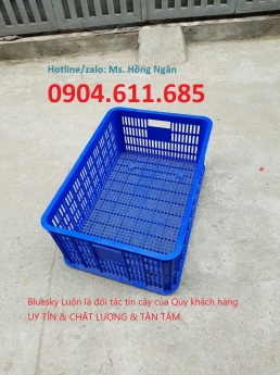 Sọt nhựa công nghiệp đựng hàng hóa, bển bỉ, chất liệu nhựa an toàn