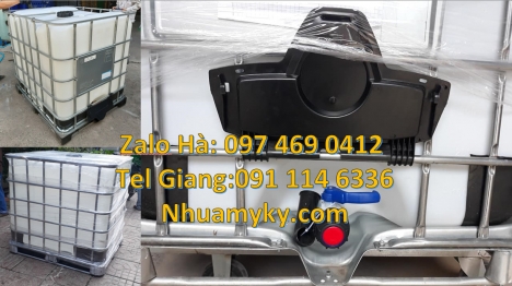 Tank 1000 lít giá sỉ, Thùng nhựa 1000l, Tank giá rẻ, sỉ lẻ bồn ibc 1000 lít, bồn ibc 1 khối màu trắn