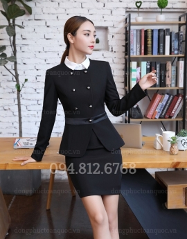 Mẫu áo vest đồng phục thời trang cho nàng văn phòng hiện đại