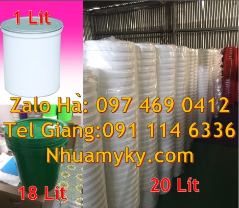 thùng nhựa 3,8 lít, Vỏ thùng 5 lít quai nhựa, Vỏ thùng 5 lít quai sắt. Thùng đựng sơn nư