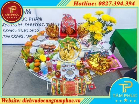 Đặt mâm cúng động thổ - khởi công trọn gói tại Cần Thơ