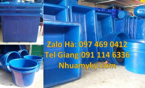 Thùng nhựa 500 lít, thùng nhựa xanh vuông, Thùng nhựa tròn 3000L  1100L nuôi hải sản, Thùng nhựa