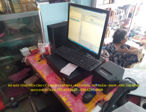 Máy tính tiền cho shop, cửa hàng tại Long An