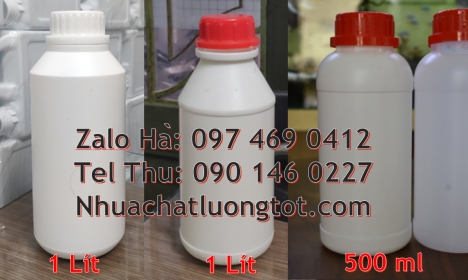 Sỉ lẻ chai hdpe 1l, Chai giá rẻ, Chai 1l miệng nhỏ, Chai 1 lít tròn đựng trà sữa, Kích thước chai nh