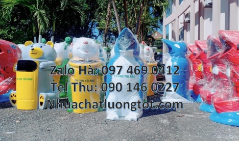 Thùng rác thú giá rẻ, Thùng rác hình cá heo, thùng rác chim cách cụt, Thùng rác hình con cá heo. Thù
