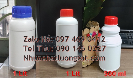 Sỉ lẻ chai hdpe 1l, Chai giá rẻ, Chai 1l miệng nhỏ, Chai 1 lít tròn đựng trà sữa, Kích thước chai nh