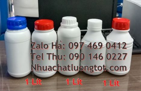 Sỉ lẻ chai hdpe 1l, Chai giá rẻ, Chai 1l miệng nhỏ, Chai 1 lít tròn đựng trà sữa, Kích thước chai nh