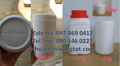Bán sỉ hũ 0.5kg, Nơi bán hũ 1kg, Hũ 0.5kg hdpe, Hũ 1kg vặn, Hũ giá rẻ, Hũ nhựa hdpe 500gr đựng hóa c