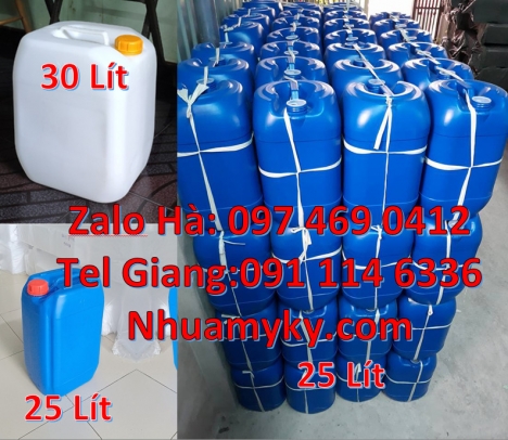 Can vuông, Can vuông 25l đựng phân bón, can 25l trắng, Can dẹp 30l đựng sữa tươi, Can nhựa hdpe,